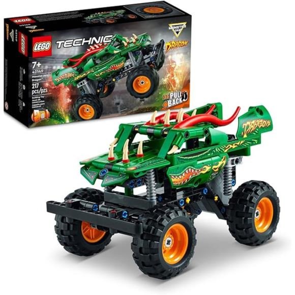 Technic Monster Jam Dragon Monster Truck Toy for Boys and Girls, 2in1 Racing Car - Picture 7 of 7